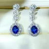 Radiant 2ct Drop Sapphire Earrings Radiant 2ct Drop Sapphire Earrings