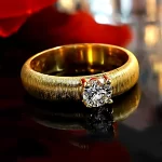 Gold Plated Vintage Diamond Ring