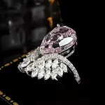 8ct Angel's Wing Pear Pink Diamond Ring