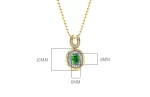 2ct Oval Gold Emerald Necklace