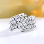 Fashion Four Row Diamond Ring