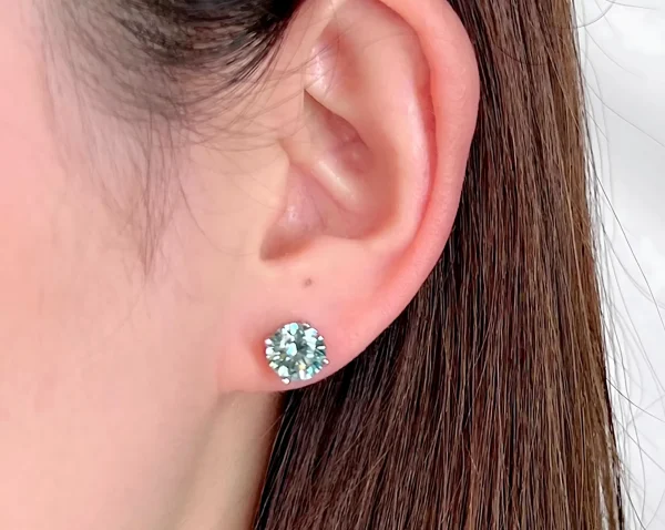 Radiant 2ct Green Tourmaline Earrings Radiant 2ct Green Tourmaline Earrings