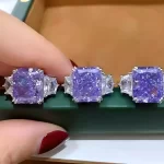 Three Stone 8ct Amethyst Ring