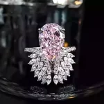 8ct Angel's Wing Pear Pink Diamond Ring