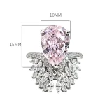 8ct Angel's Wing Pear Pink Diamond Ring