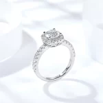 Moissanite Vintage 3.0carat Halo Round Diamond Ring