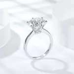 Moissanite 5.0carat 6-Prong Round Diamond Ring