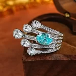 Shooting Stars 2ct Oval Paraiba Ring