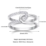 Moissanite Love Knot Diamond Ring