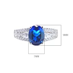 Three layer 3ct Oval Sapphire Ring