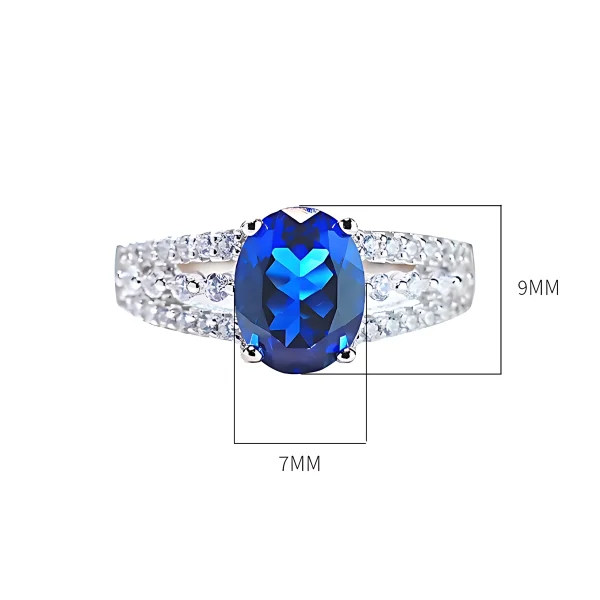 Three layer 3ct Oval Sapphire Ring Three layer 3ct Oval Sapphire Ring