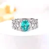 Hollow Weave 2ct Oval Aquamarine Ring Hollow Weave 2ct Oval Aquamarine Ring