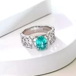 Hollow Weave 2ct Oval Aquamarine Ring