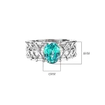 Hollow Weave 2ct Oval Aquamarine Ring