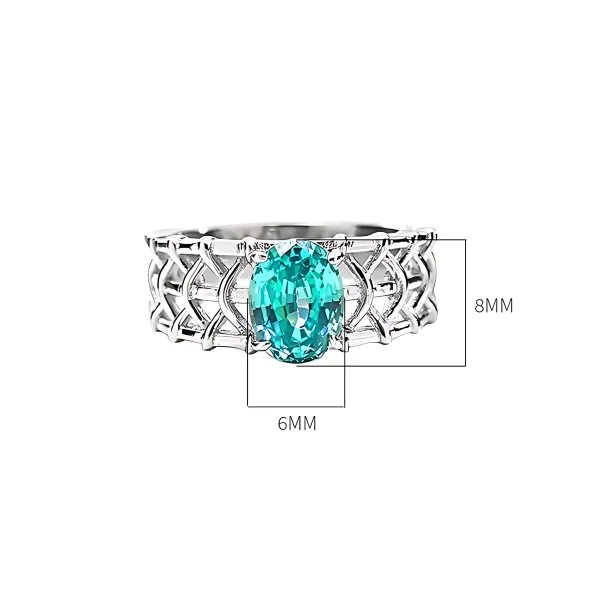 Hollow Weave 2ct Oval Aquamarine Ring Hollow Weave 2ct Oval Aquamarine Ring