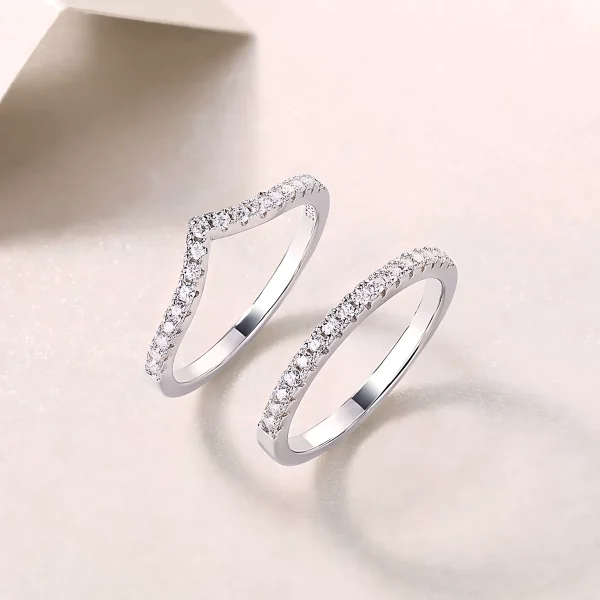 Moissanite Stacking Embracing Diamond Ring Moissanite Stacking Embracing Diamond Ring