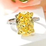 10ct Radiant Cut Oval Citrine Ring