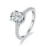 Moissanite Vintage 2.0carat Oval Diamond Ring