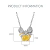3ct Butterfly Crushed Ice Citrine Necklace