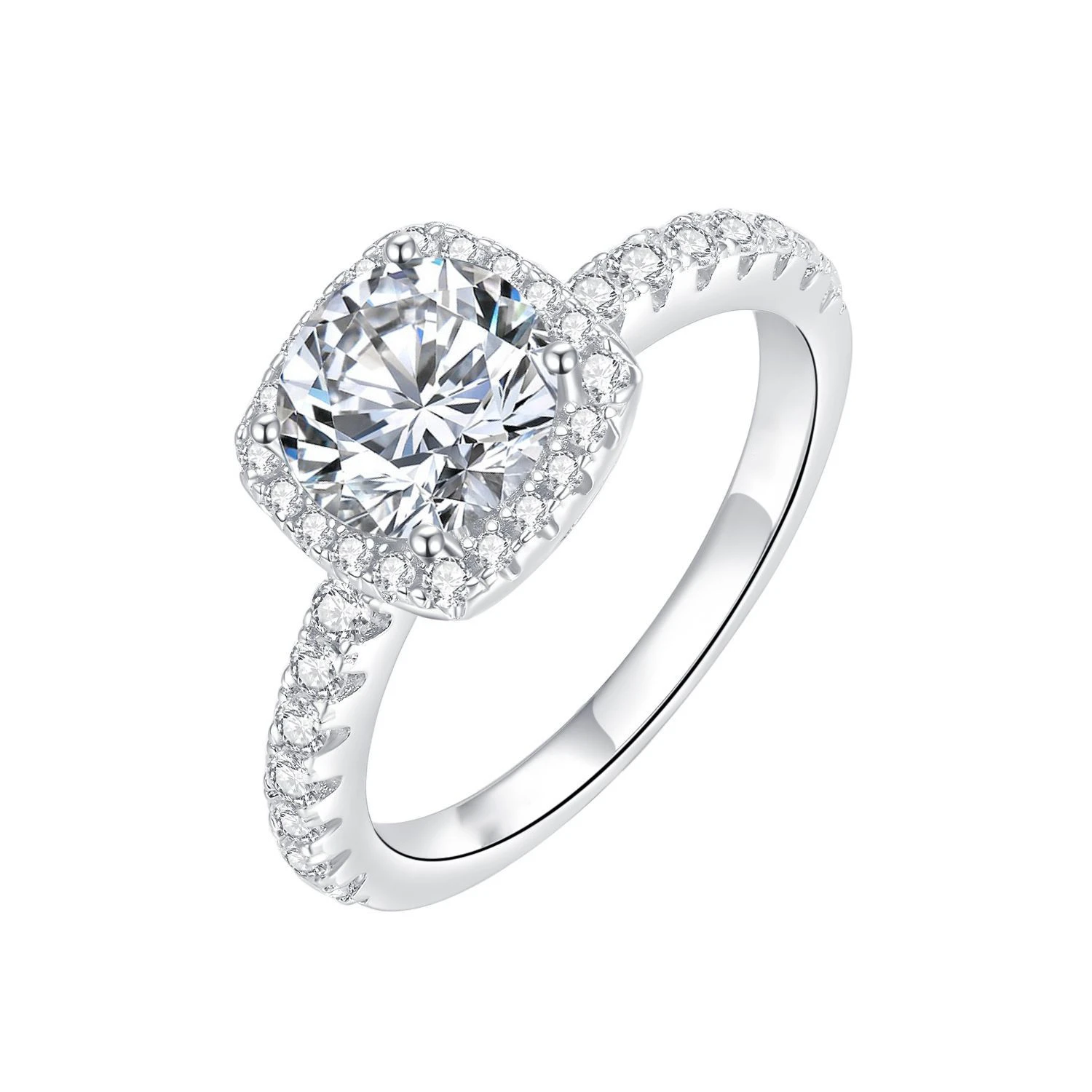 Moissanite Vintage 3.0carat Halo Round Diamond Ring