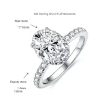 Moissanite Vintage 2.5carat Oval Diamond Ring