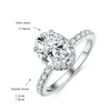 Moissanite Vintage 2.5carat Oval Diamond Ring