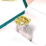 10ct Asscher Cut Citrine Ring