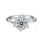 Moissanite Halo 1.0carat Diamond Ring