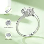 Moissanite Halo 1.0carat Diamond Ring