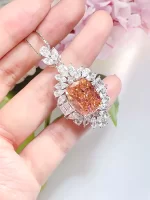 16ct Oval Padparadscha Pendant