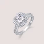 Moissanite Princess 1.0carat Diamond Ring