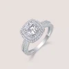 Moissanite Princess 1.0carat Diamond Ring Moissanite Princess 1.0carat Diamond Ring