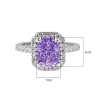 3ct Halo Radiant Cut Amethyst Ring