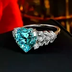 4ct Heart Aquamarine Ring