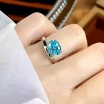 4ct Oval Aquamarine Ring