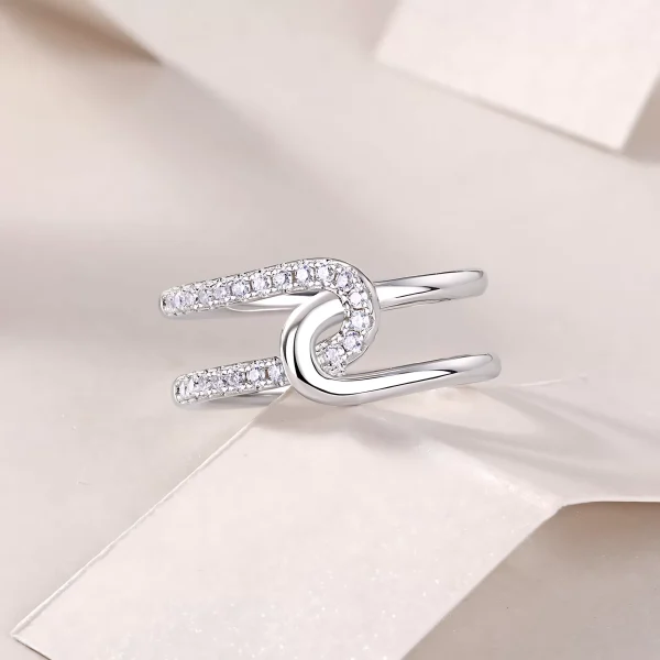 Moissanite Love Knot Diamond Ring Moissanite Love Knot Diamond Ring