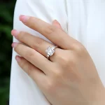 Moissanite 3.0carat Emerald Cut Diamond Ring