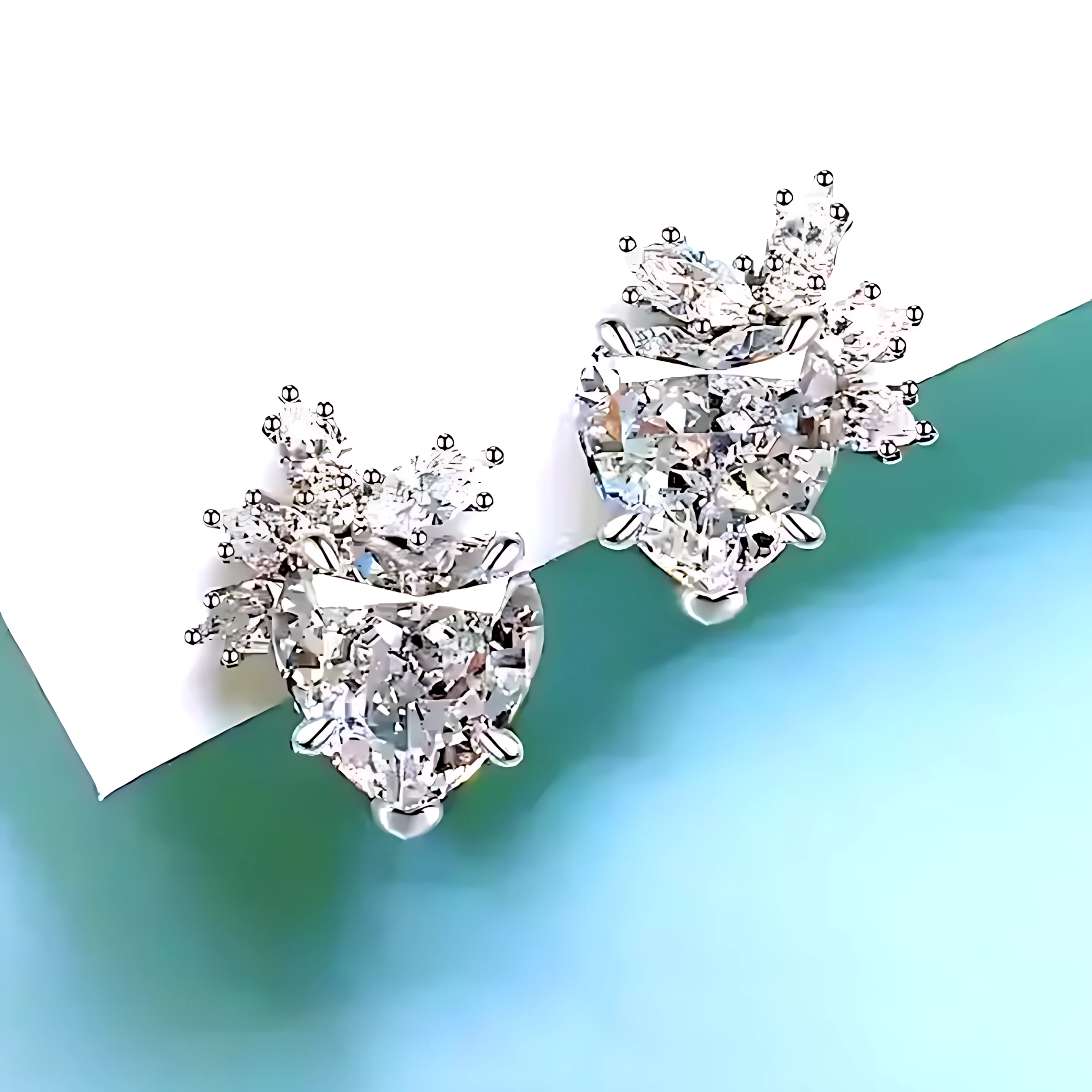 1.5ct Heart Diamond Earrings