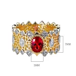 Gold Plated Wide 1ct Ruby Ring