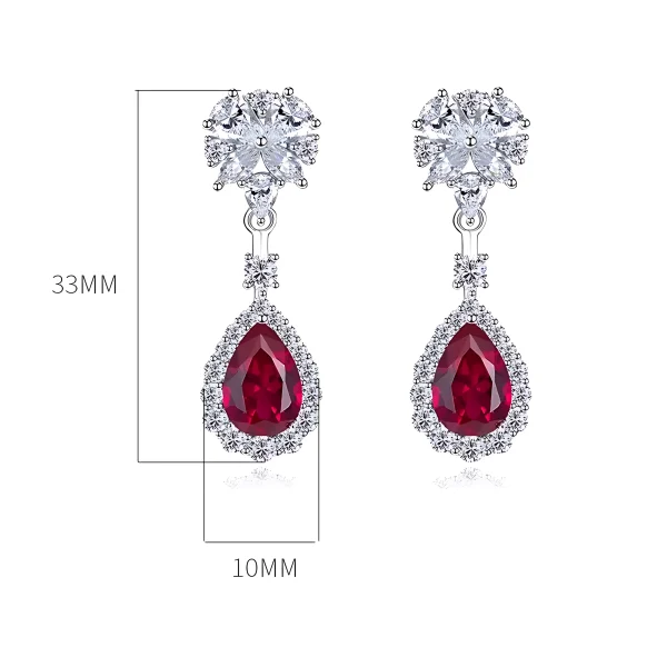 3ct Teardrop Ruby Stud Earrings 3ct Teardrop Ruby Stud Earrings
