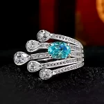 Shooting Stars 2ct Oval Paraiba Ring