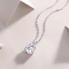 Moissanite 3.0carat Round Pendant Diamond Necklace