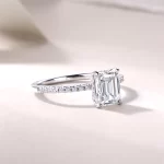 Moissanite 1.5carat Emerald Cut Diamond Ring