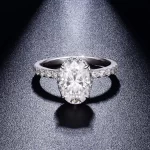 Moissanite Vintage 2.5carat Oval Diamond Ring