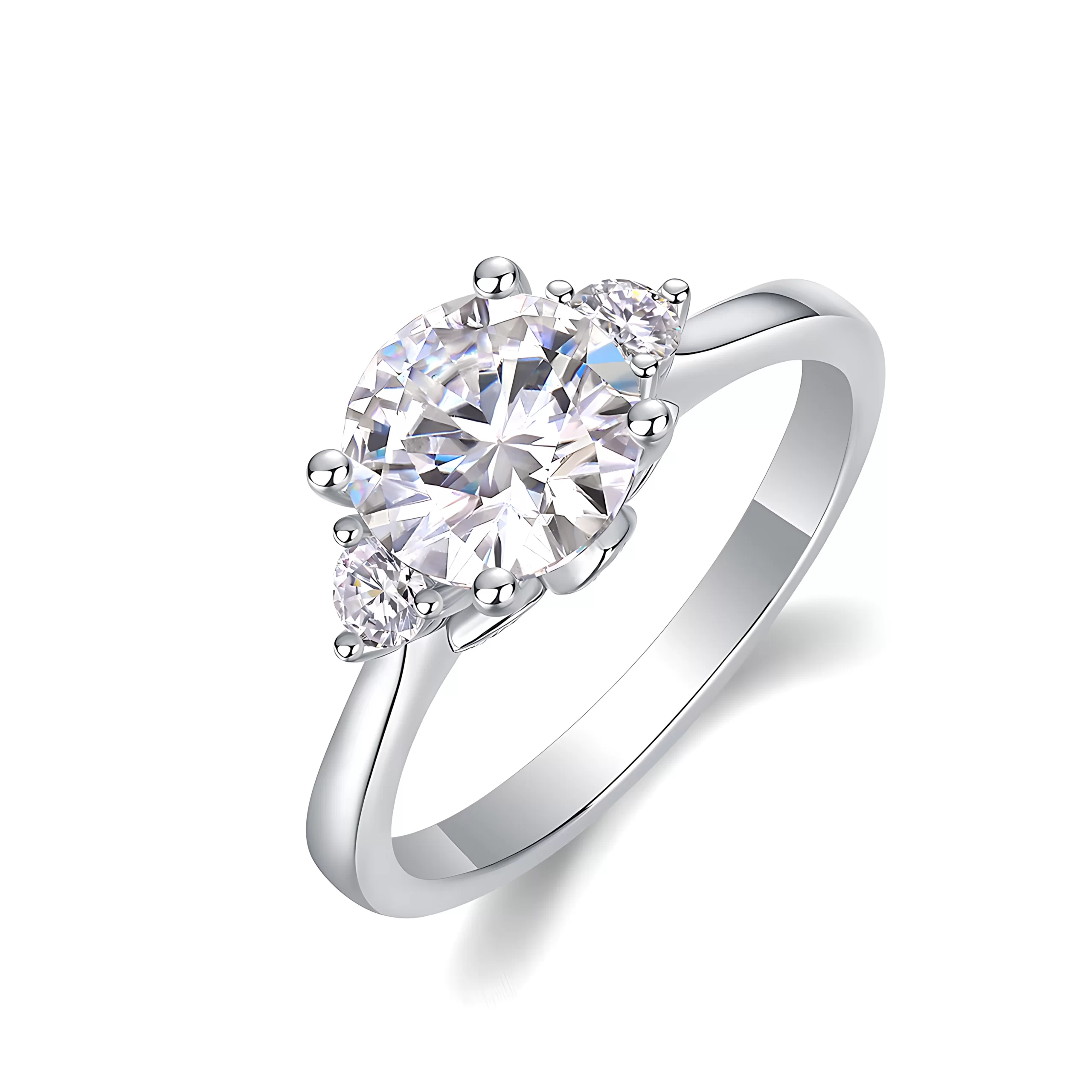 Moissanite 2.0carat Round Diamond Ring