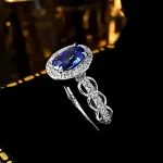 1ct Halo Oval Sapphire Ring