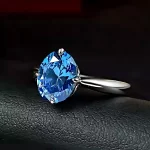 4ct Oval Sapphire Ring