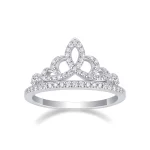 Moissanite Princess Crown Diamond Ring