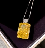 14ct Radiant Crushed Ice Cut Topaz Blue Necklace