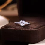 Halo Setting Heart Diamond Ring